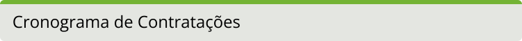 Cronograma de Contratações