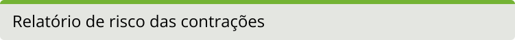 RELATÓRIO DE RISCO DAS CONTRATAÇÕES