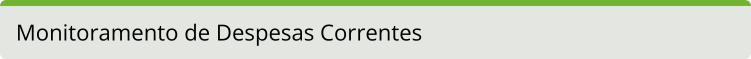 monitoramento de despesas correntes